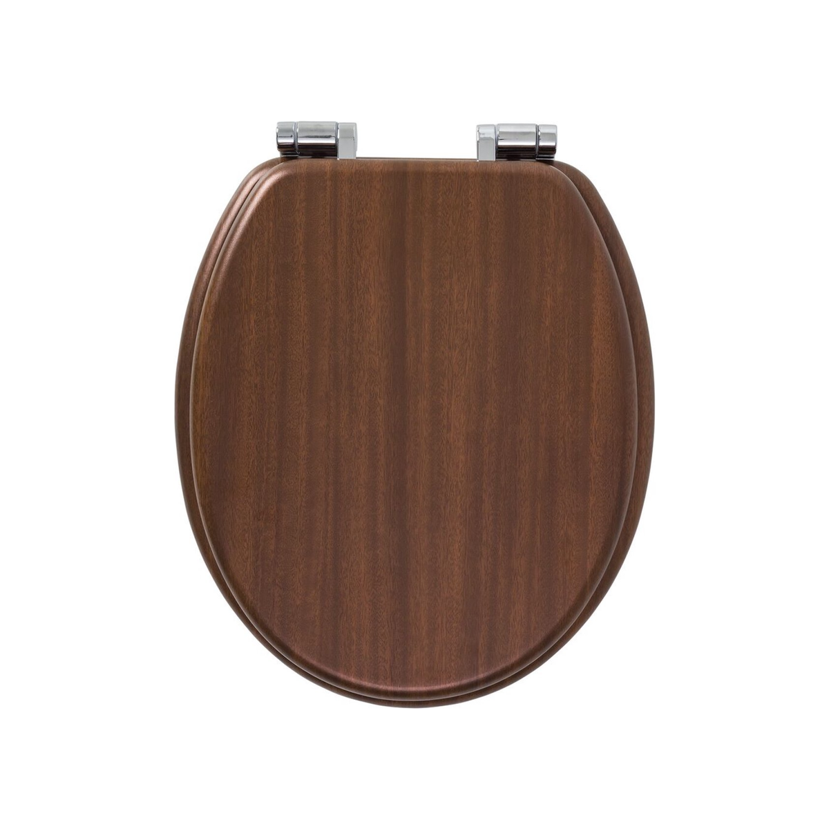 Abattant WC à fermeture douce en MDF effet noyer