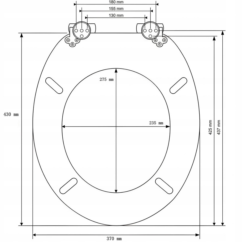 Abattant WC à fermeture douce en MDF antibactérien, motif bois de forêt, fixation inox, démontage facile