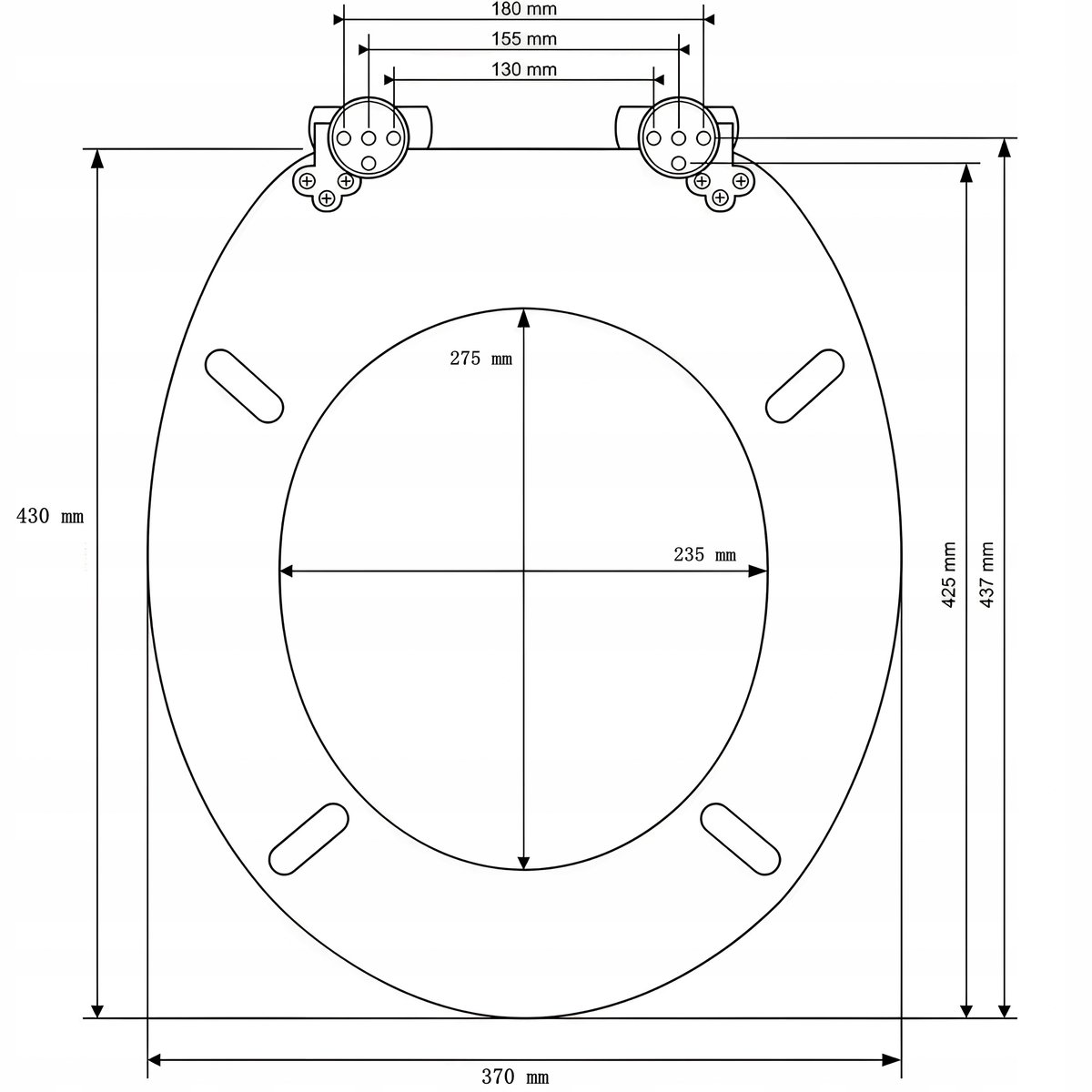 Abattant WC à fermeture douce en MDF antibactérien, motif bois de forêt, fixation inox, démontage facile