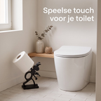 Porte-papier toilette autoportant design fourmi, noir, compact, sans montage