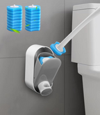 Brosse WC jetable avec 16 têtes remplaçables, fixation murale, hygiénique et pratique